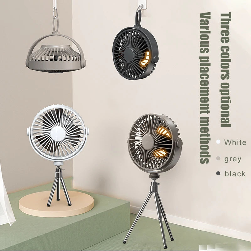 CowLost | product_id-usb-rechargeable-tripod-desk-fan-with-air-cooling-blower-and-night-light-for-camping-and-ceiling-use |5
