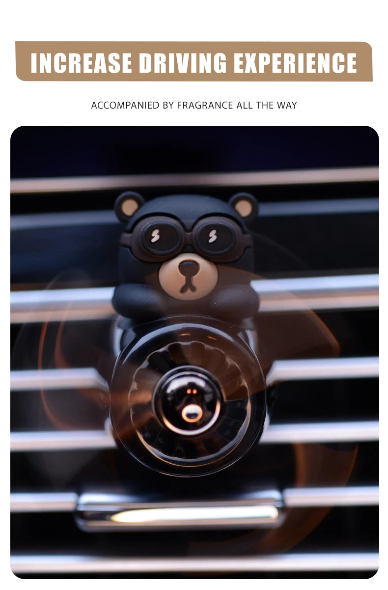 CowLost | product_id-rotating-pilot-bear-car-air-freshener-vent-clip-ocean-scent-diffuser |16