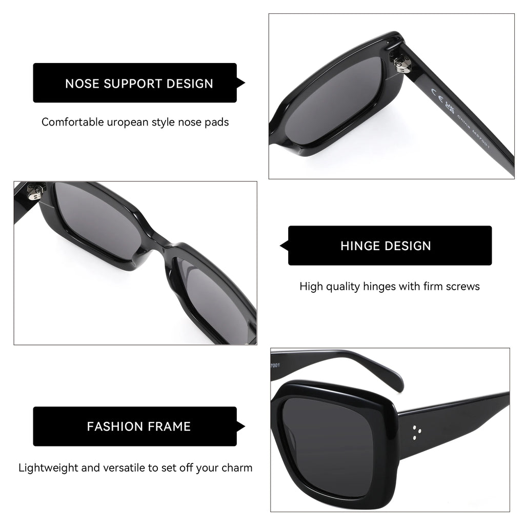 CowLost | zenottic-women-large-rectangle-polarized-sunglasses-thick-frame-uv400-protection |5