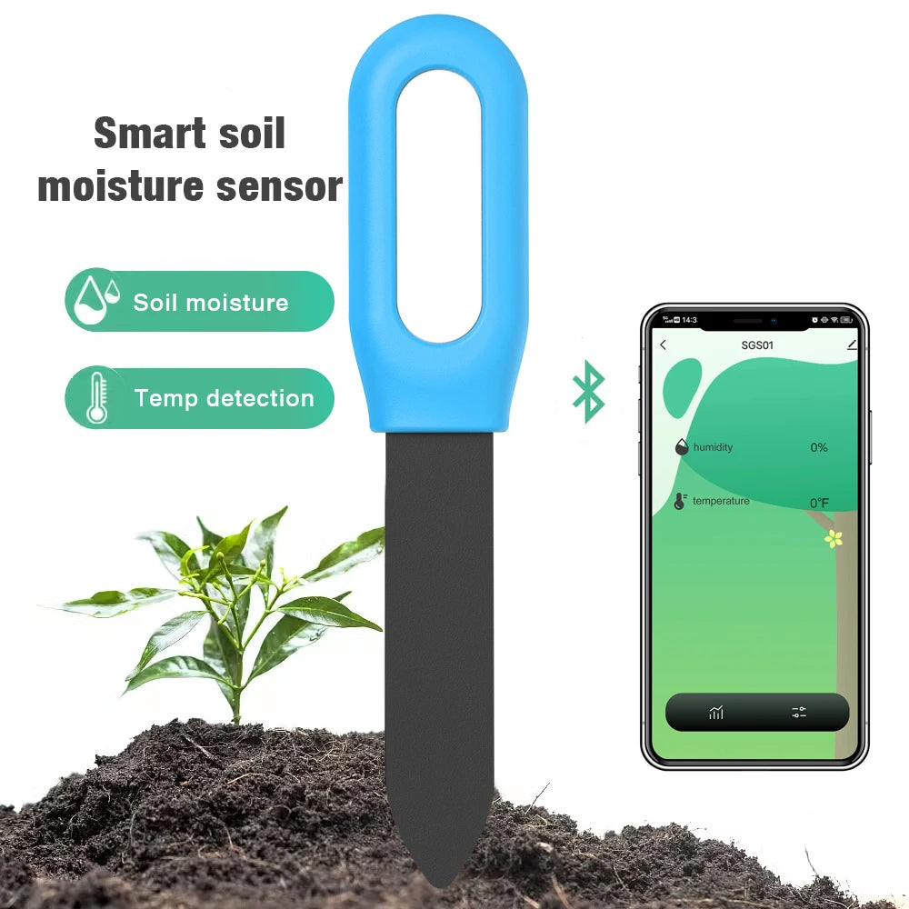 JUANJUAN Smart Zigbee 2-in-1 Soil Moisture & Temperature Humidity Tester Bluetooth for Garden Greenhouse