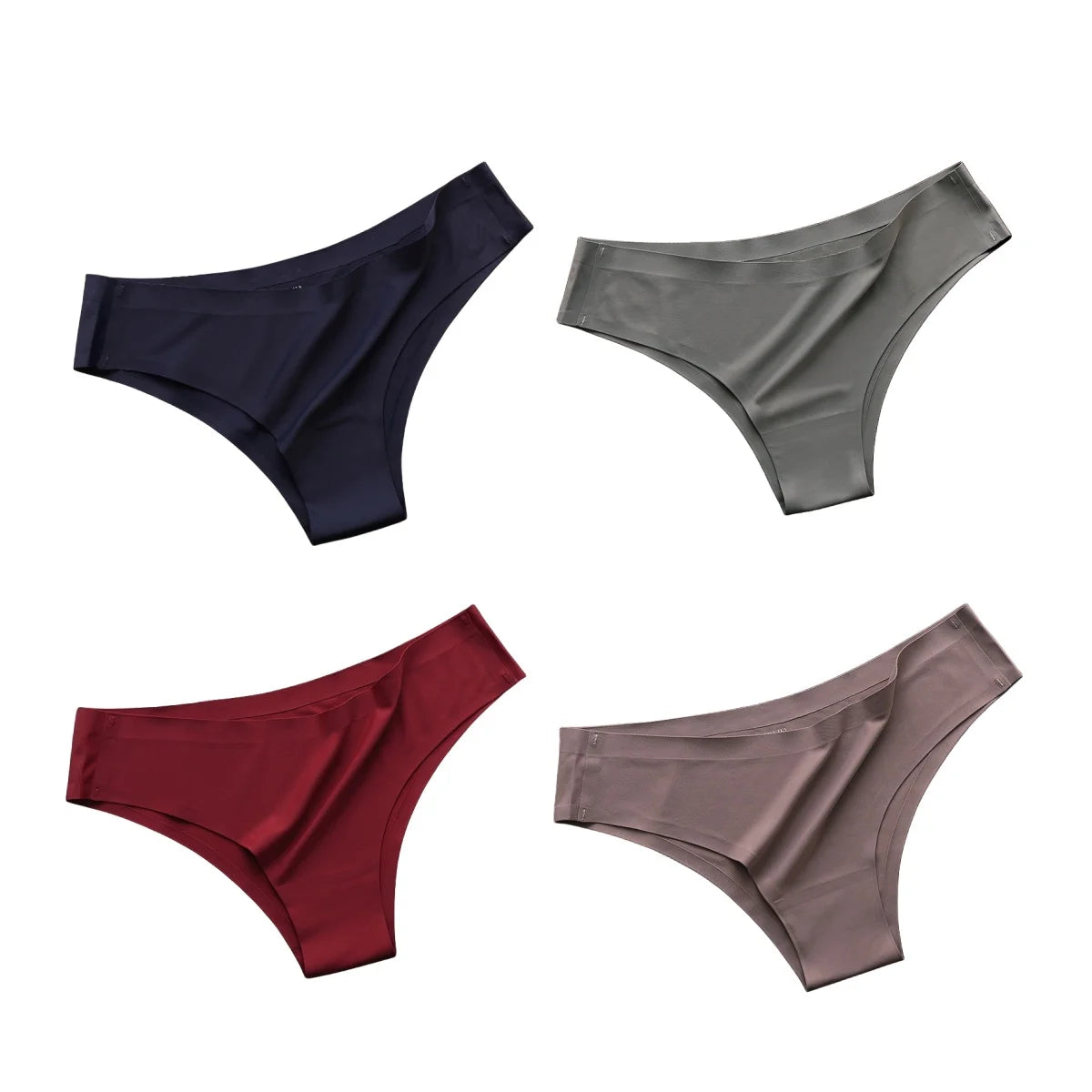 CowLost | product_id-4pcs-women-s-ice-silk-low-rise-brazilian-briefs-soft-breathable-panties-m-xl |26