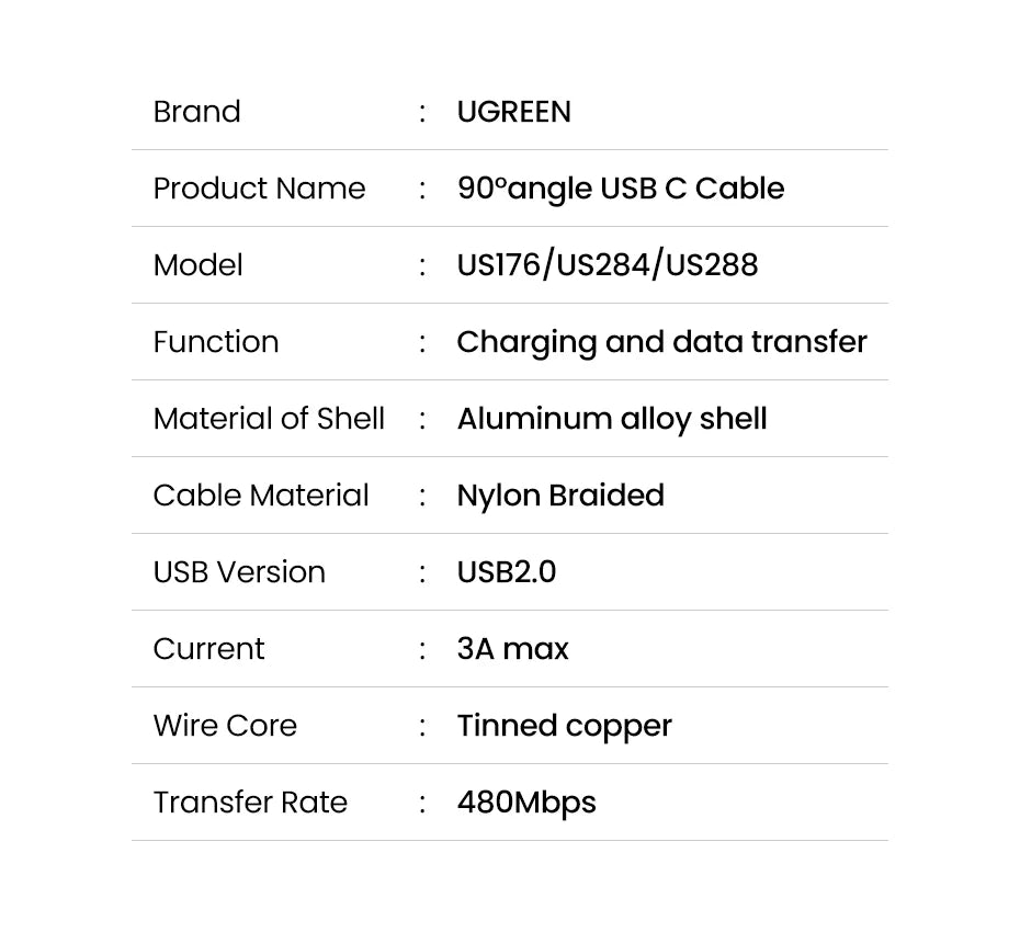 CowLost | ugreen-90-degree-usb-c-cable-nylon-fast-charge-usb-type-c-cable |19