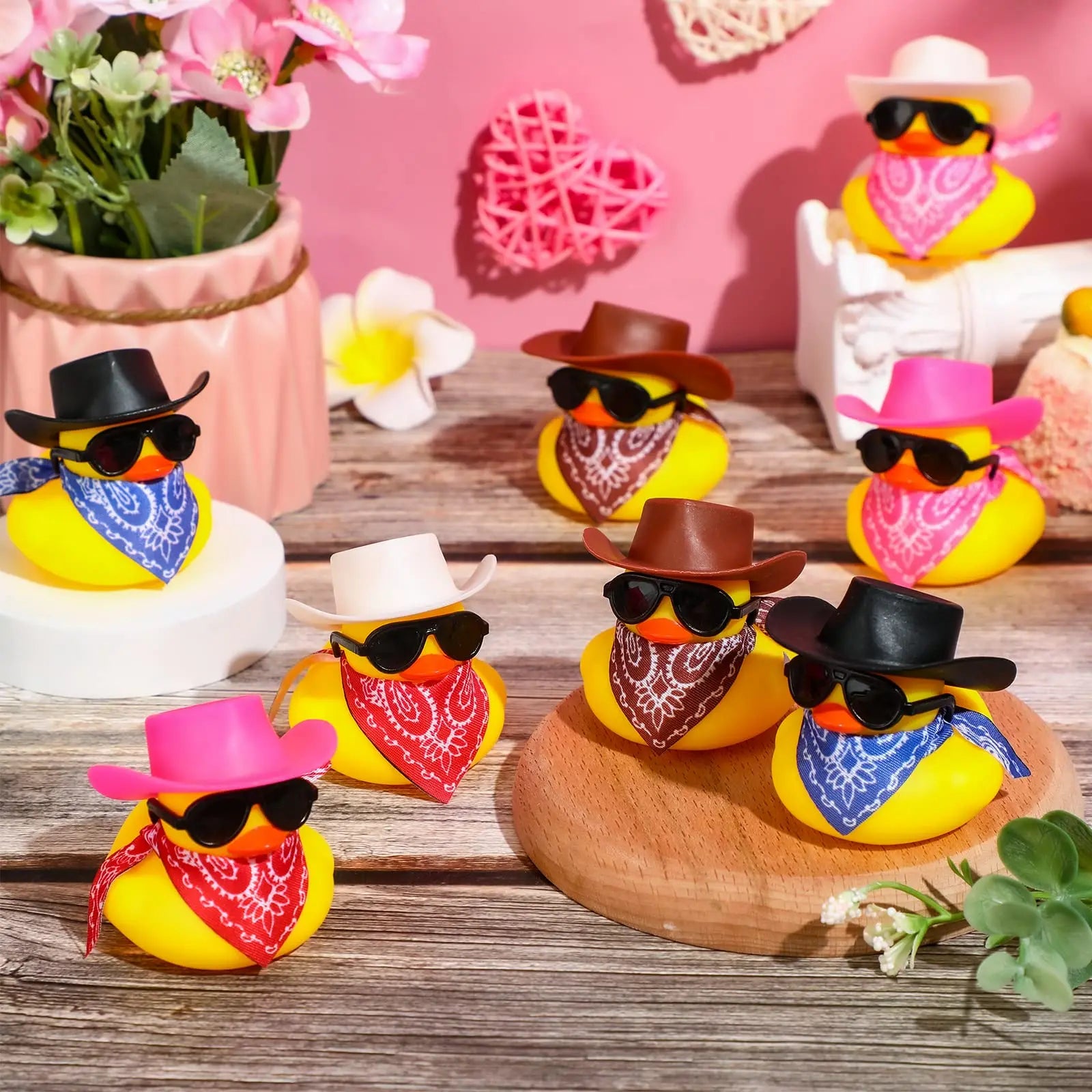 CowLost | product_id-6-pack-cowboy-rubber-ducks-with-hat-and-scarf-mini-party-favor-toys-for-shower-and-birthday |3