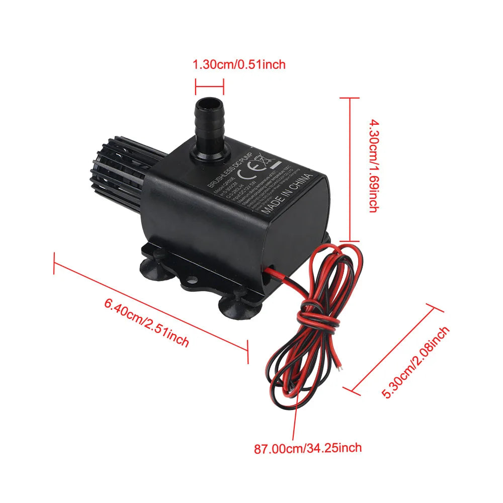CowLost | product_id-dc12v-5w-ultra-quiet-brushless-submersible-water-pump-280l-h-300cm-lift-waterproof |2