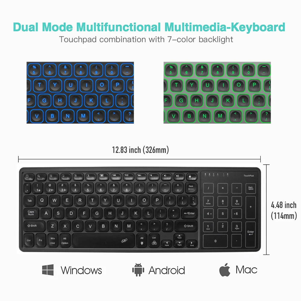 CowLost | product_id-jomaac-wireless-touchpad-keyboard-bluetooth-2-4g-backlit-7-color-for-laptop-pc-tablet |5