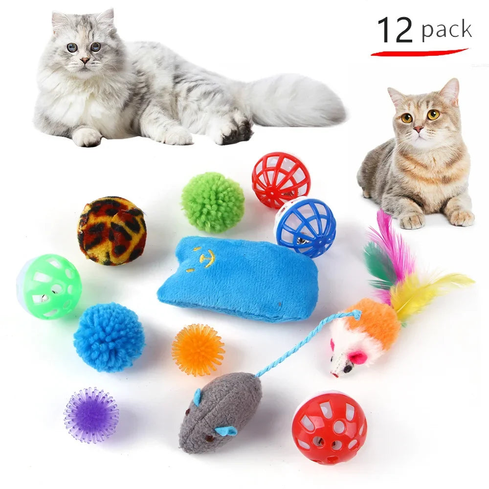 CowLost | cat-treats-cat-toys-mouse-shape-balls-and-foldable-play-tunnel |17