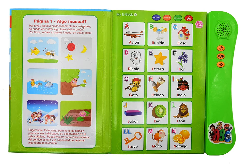 Learn Spanish for Kids Audio Book | Spanish Talking Sound Book for Toddlers