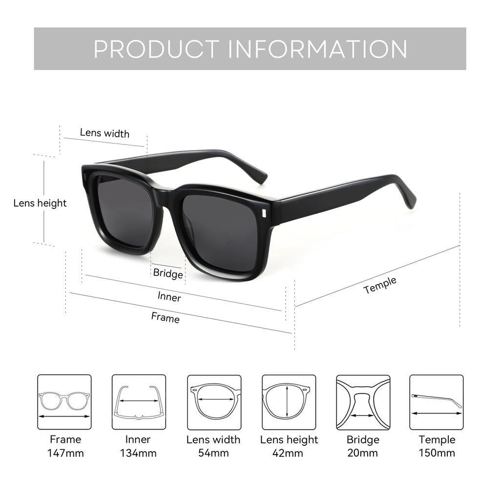 CowLost | zenottic-trend-square-polarized-sunglasses-handmade-acetate |4