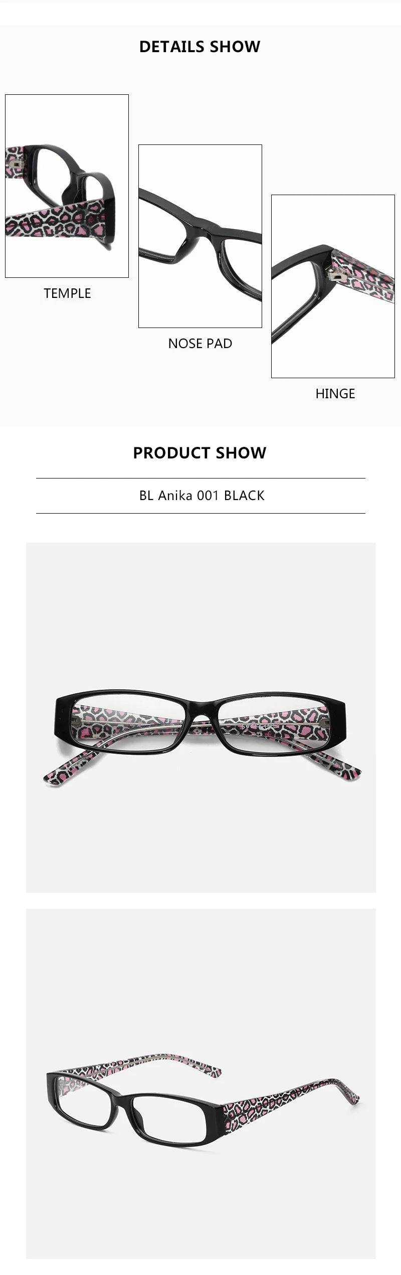 CowLost | zenottic-ladies-fashion-leopard-print-optical-frame |8