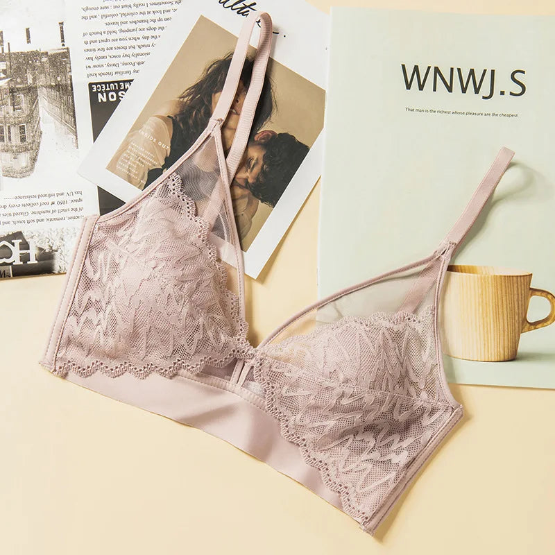 CowLost | product_id-wireless-push-up-lace-padded-bra-for-women-solid-color |17