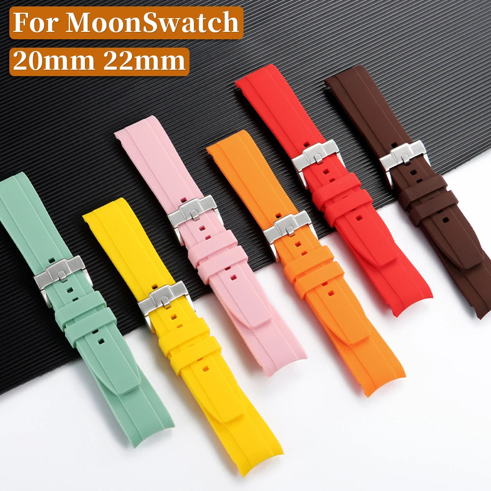 CowLost | product_id-curved-end-silicone-watch-strap-20mm-22mm-waterproof-for-swatch-omega-moonswatch |1