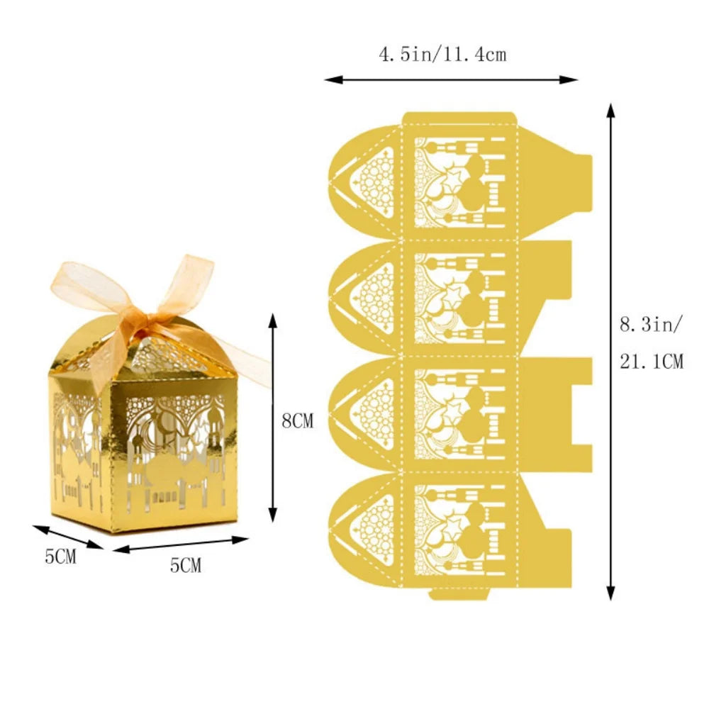 CowLost | 10pcs-eid-gift-boxes-pearl-paper-candy-box-ramadan-kareem-decoration |3