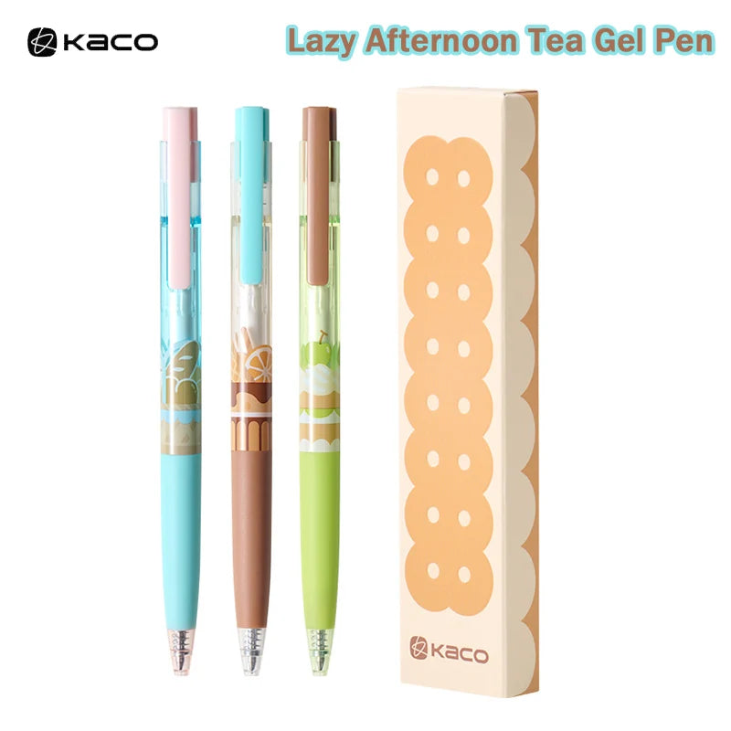 CowLost | product_id-kaco-3-pack-afternoon-tea-gel-pens-0-5mm-retractable-quick-dry-smudge-proof-ink |1