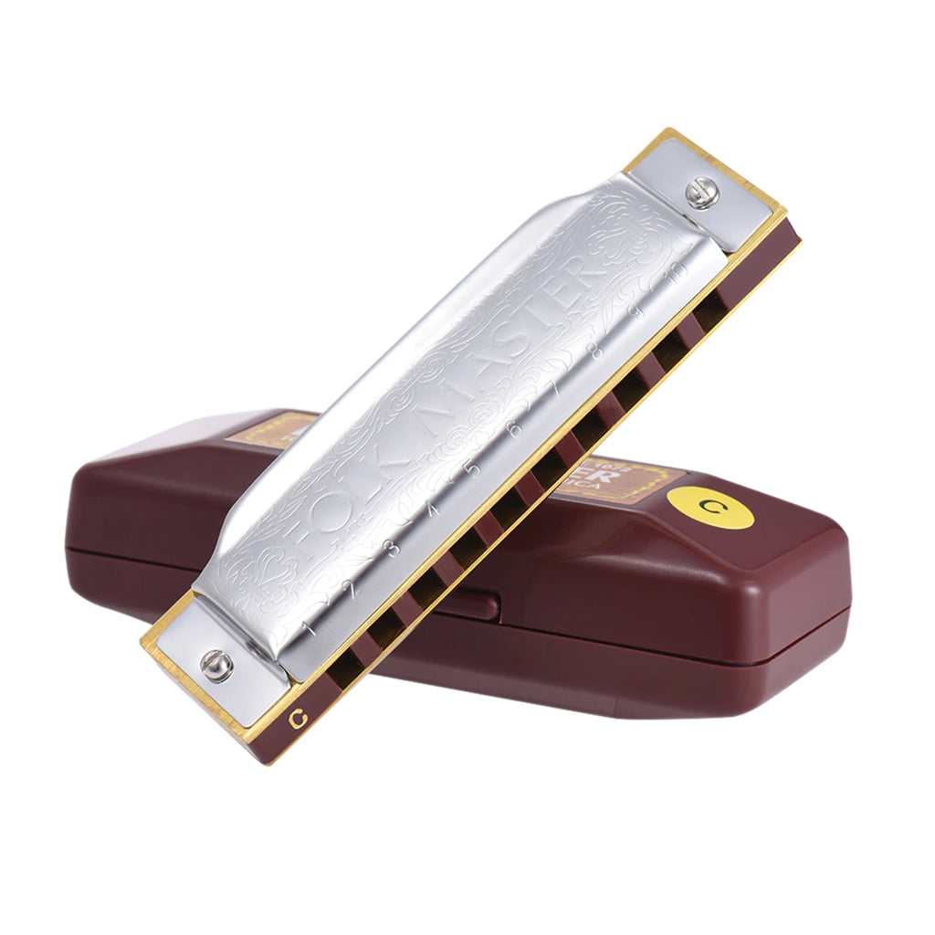 CowLost | product_id-folkmaster-10-hole-diatonic-blues-harmonica-key-of-c-with-20-tones-a-b-e-f-g-standard |7