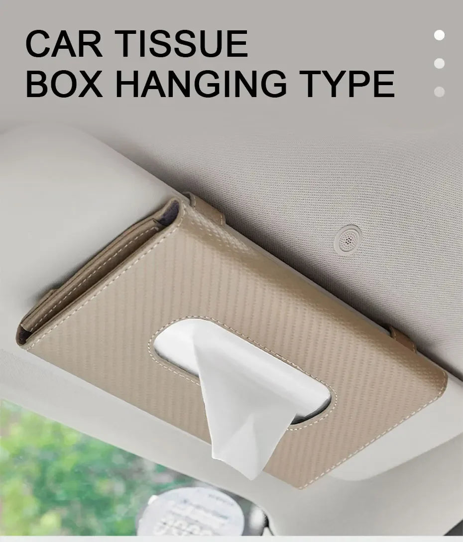 CowLost | tissue-paper-product_id-universal-car-sun-visor-tissue-box-storage-bag-carbon-fiber-sunshade-plate |7
