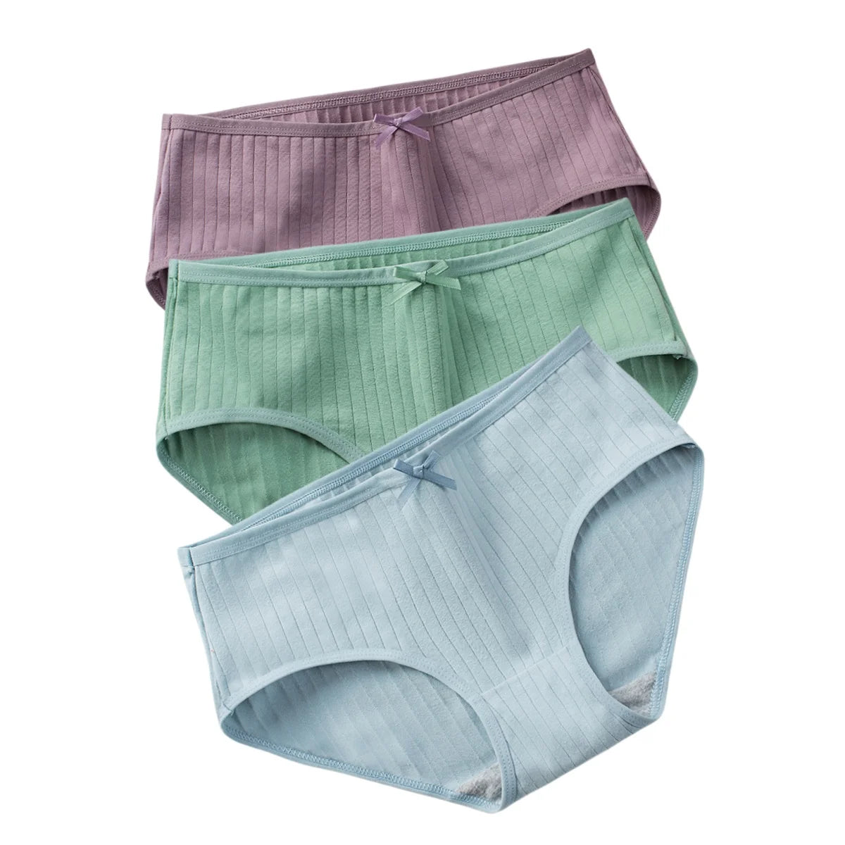 CowLost | product_id-3pcs-women-s-low-waist-breathable-cotton-solid-briefs |17