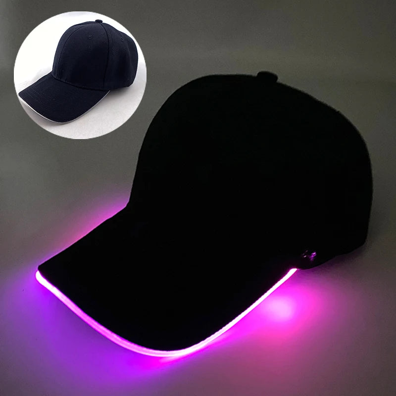 CowLost | fashion-led-glow-cap-outdoor-sport-sunshade-glowing-baseball-cap |25