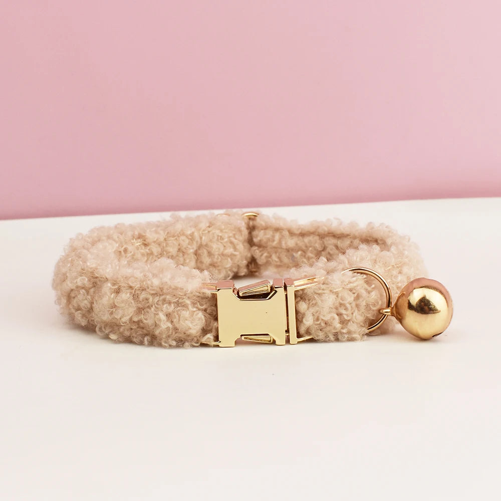 CowLost | cat-furniture-personalized-teddy-cat-collar-with-bell-and-name-plate |8