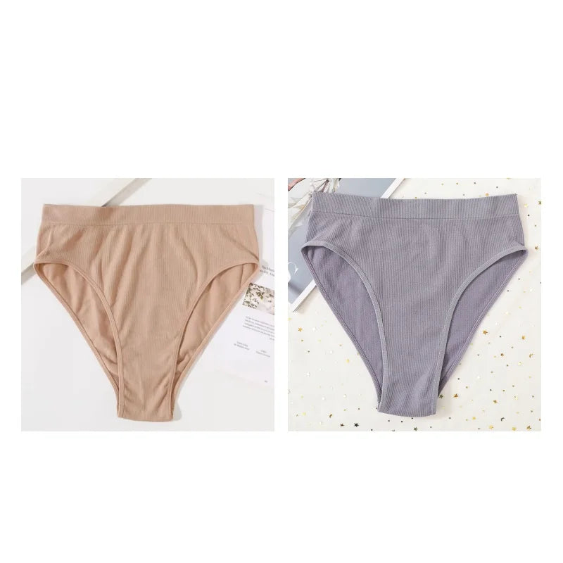 CowLost | product_id-2-pack-seamless-high-waist-womens-briefs-high-leg-solid-panties-s-l |37