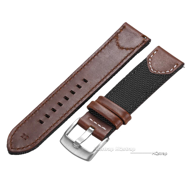 CowLost | product_id-hqstrap-quick-release-waterproof-nylon-leather-watch-strap-20mm-22mm-for-huawei-unisex-sport-wristband |9