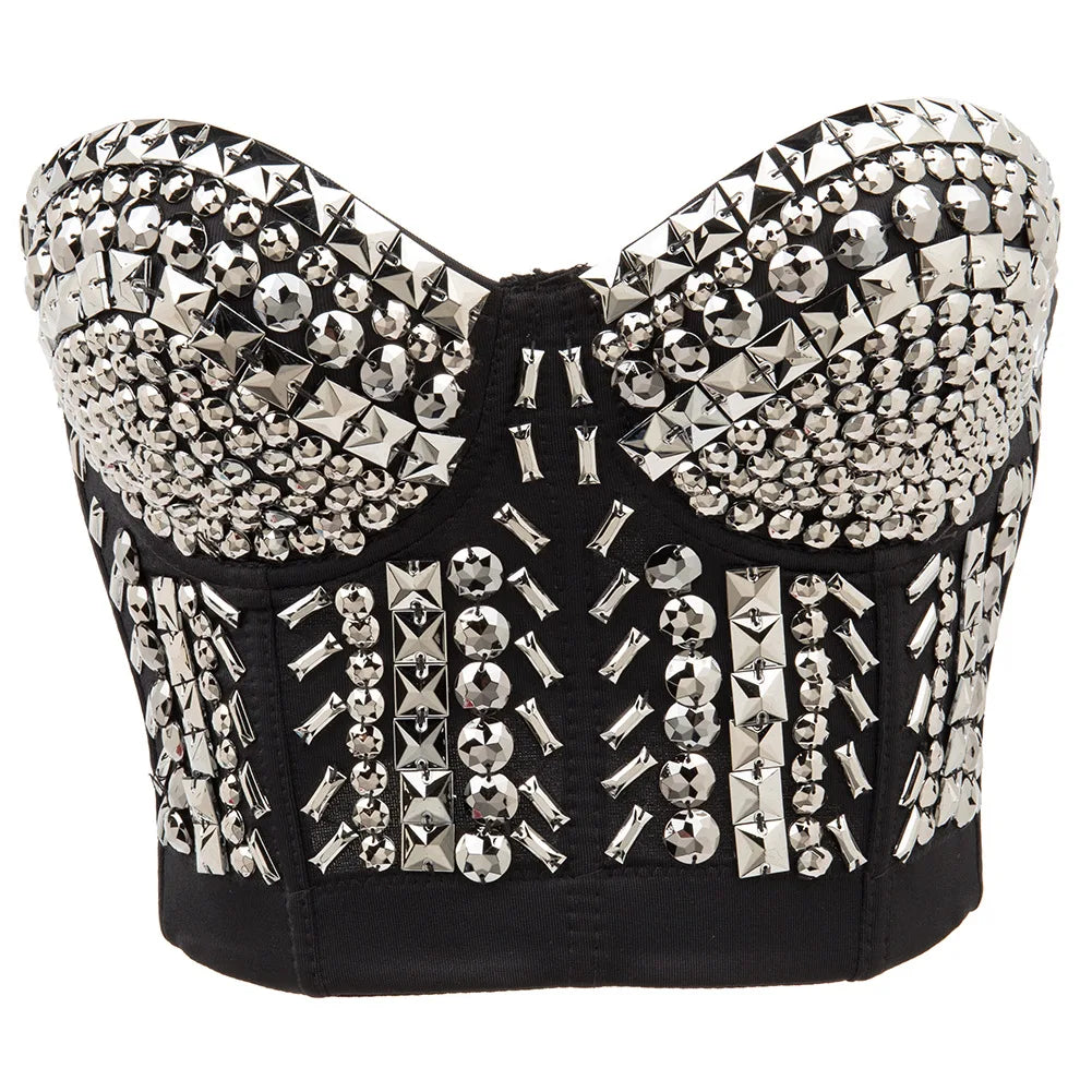 CowLost | activewear-pants-grey-beaded-gems-luxury-sexy-push-up-bra-for-women |1