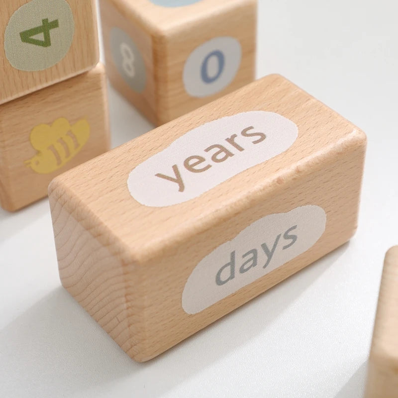 CowLost | baby-transport-accessories-baby-monthly-milestone-blocks-photo-prop-set-unisex-age-signs |20