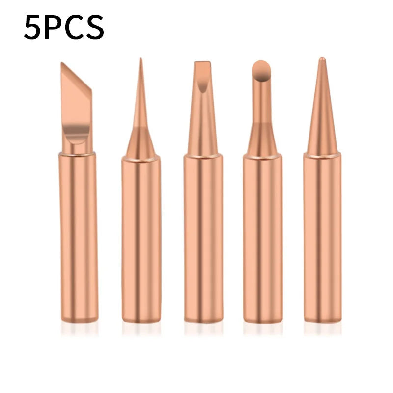 CowLost | product_id-5pcs-pure-copper-soldering-iron-tips-set-i-b-k-2-4d-3c-900m-for-diy-electronic-repair |15