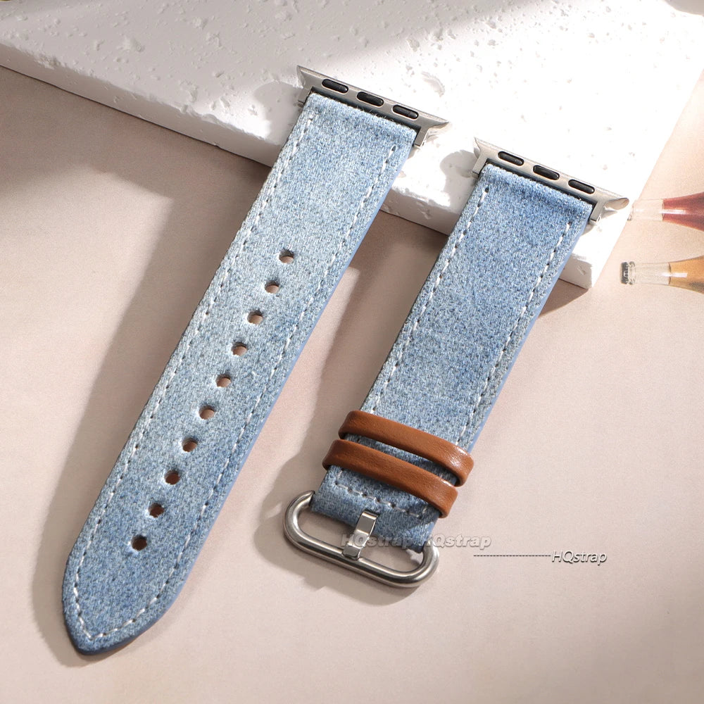 CowLost | denim-product_id-leather-strap-for-apple-watch-38-49mm-sailcloth-denim-band-compatible-with-series-5-10-se |8