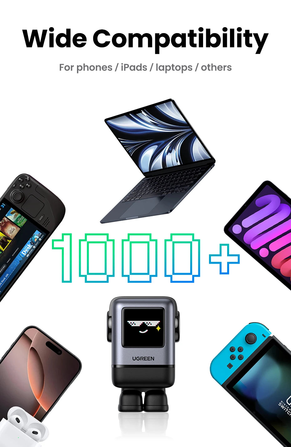 CowLost | ugreen-uno-100w-gan-charger-robot-design-qc4-0-3-0-pps |11
