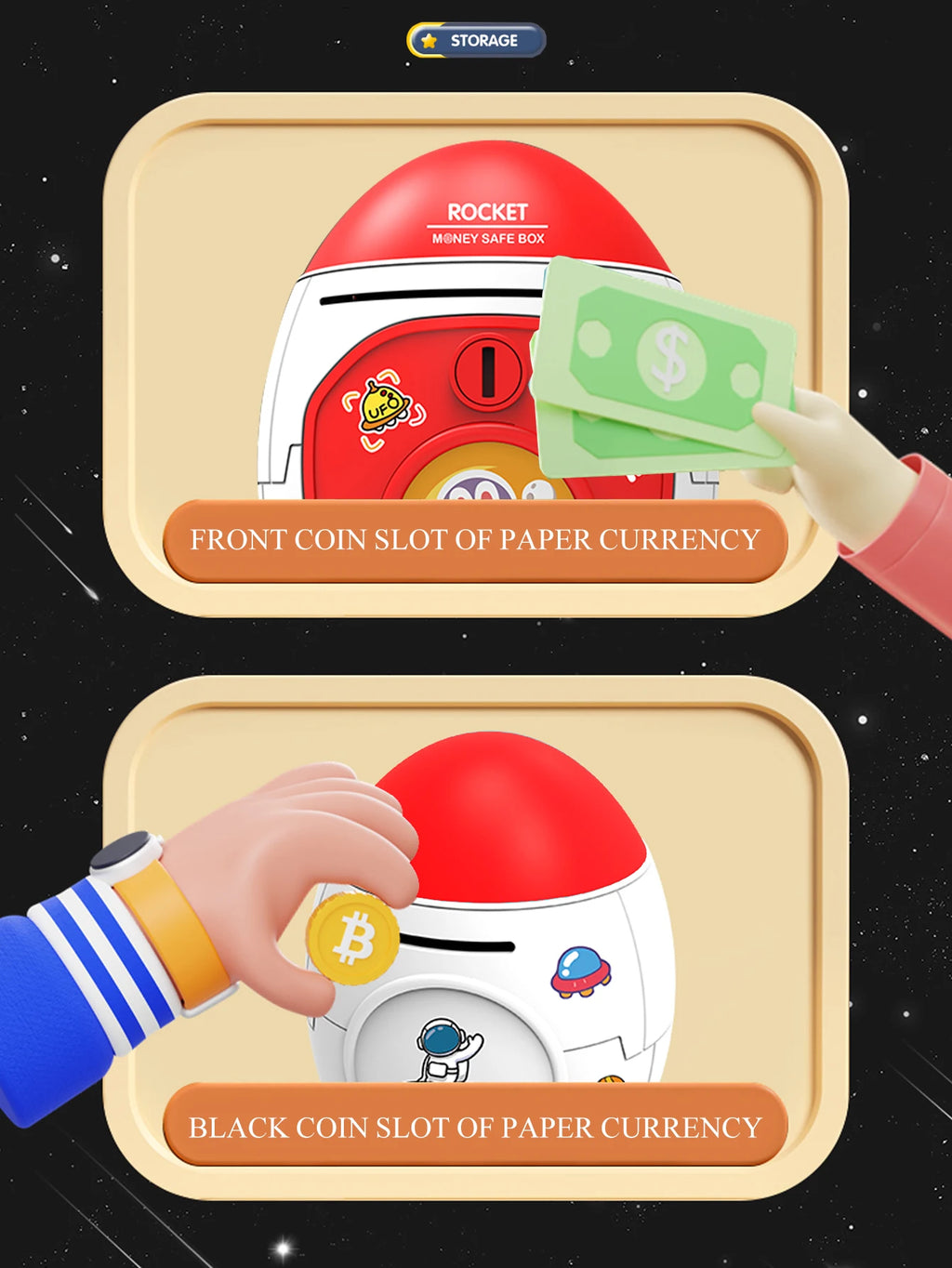 CowLost | product_id-rocket-piggy-bank-toy-with-key-large-capacity-money-saving-box-for-kids-3 |10