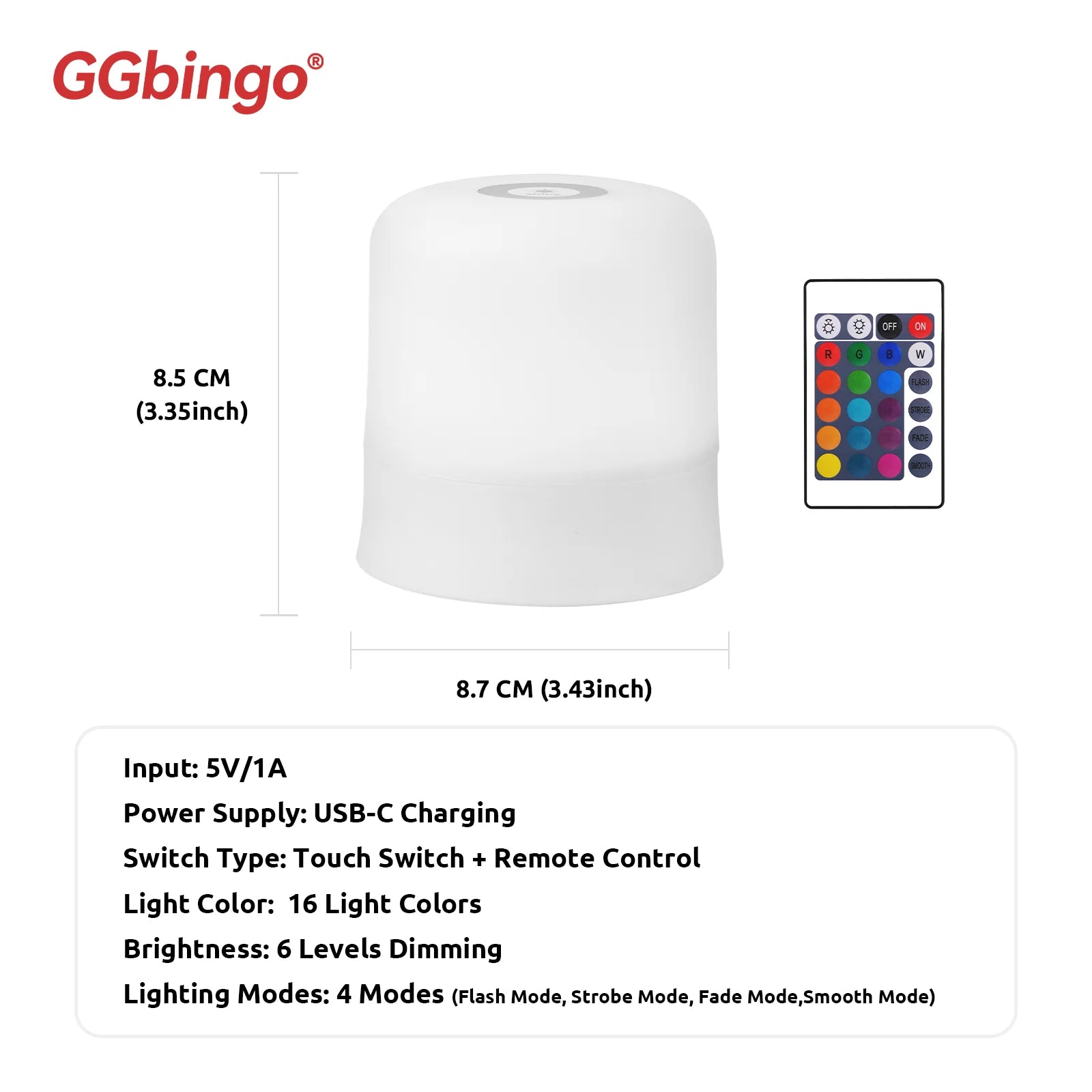 CowLost | product_id-ggbingo-rechargeable-touch-rgb-dimmable-night-light-with-remote-for-bedroom-and-living-room |6