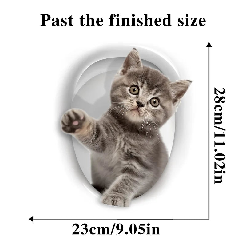 CowLost | vivid-3d-hole-cat-toilet-sticker-home-decoration |3