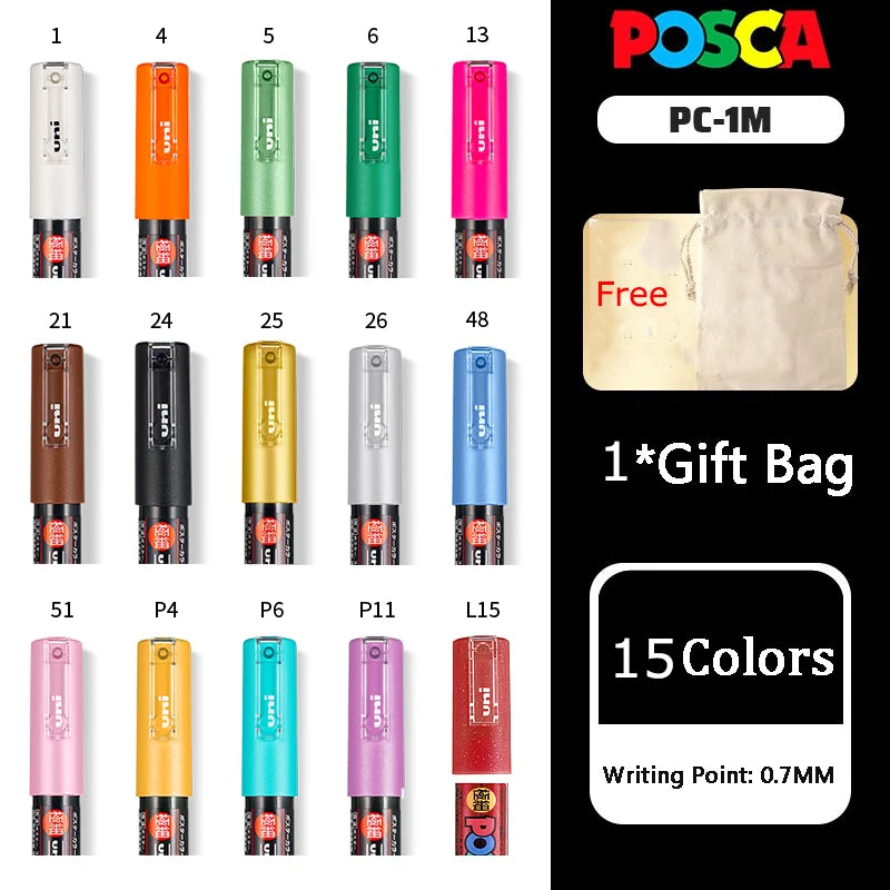 CowLost | product_id-uni-posca-paint-marker-pens-set-pc-1m-pc-3m-pc-5m-pc-8k-pc-17k-16-colors-art-markers-for-graffiti-drawing |49