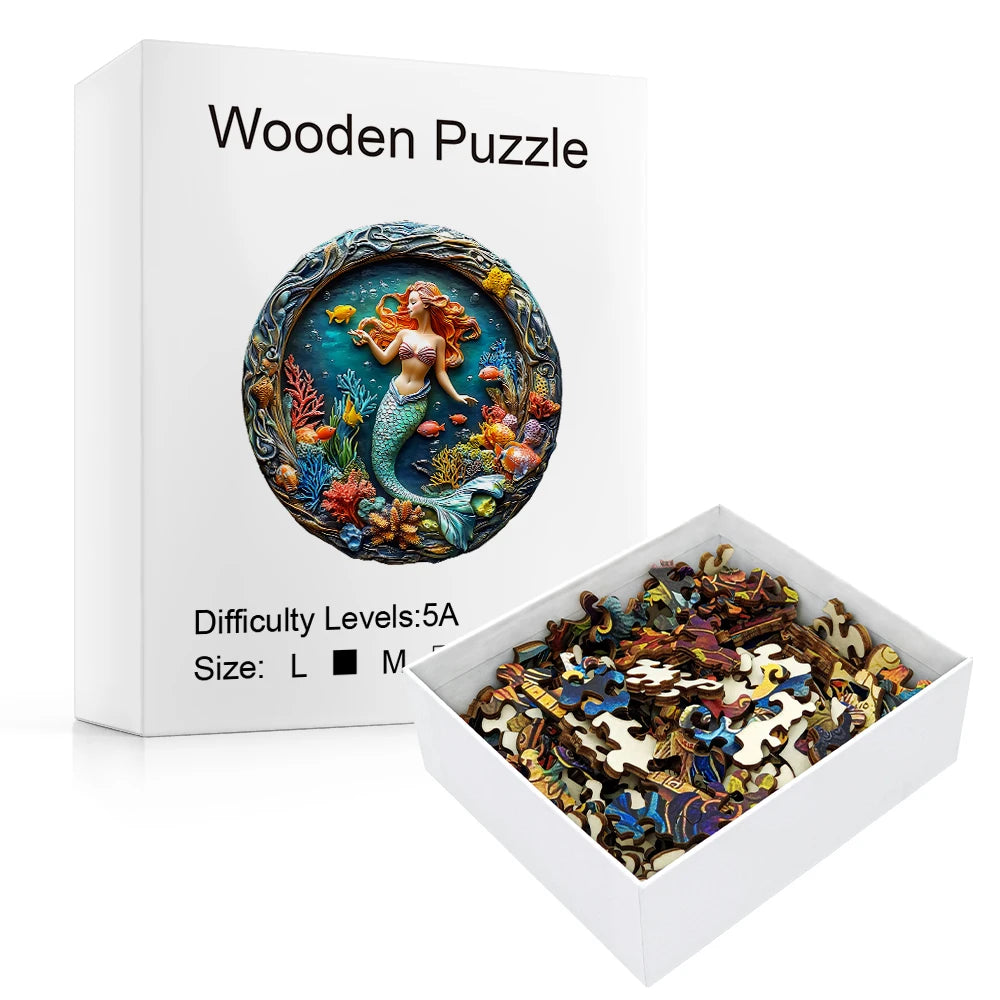 CowLost | product_id-mermaid-wooden-3d-puzzle-in-elegant-gift-box-family-game-decorative-art-piece |3