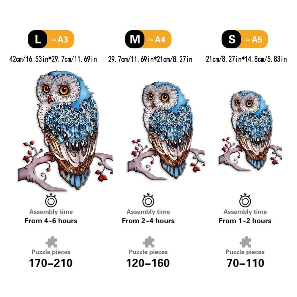 CowLost | product_id-owl-wooden-jigsaw-puzzle-for-teens-and-adults-unique-animal-shaped-gift |5