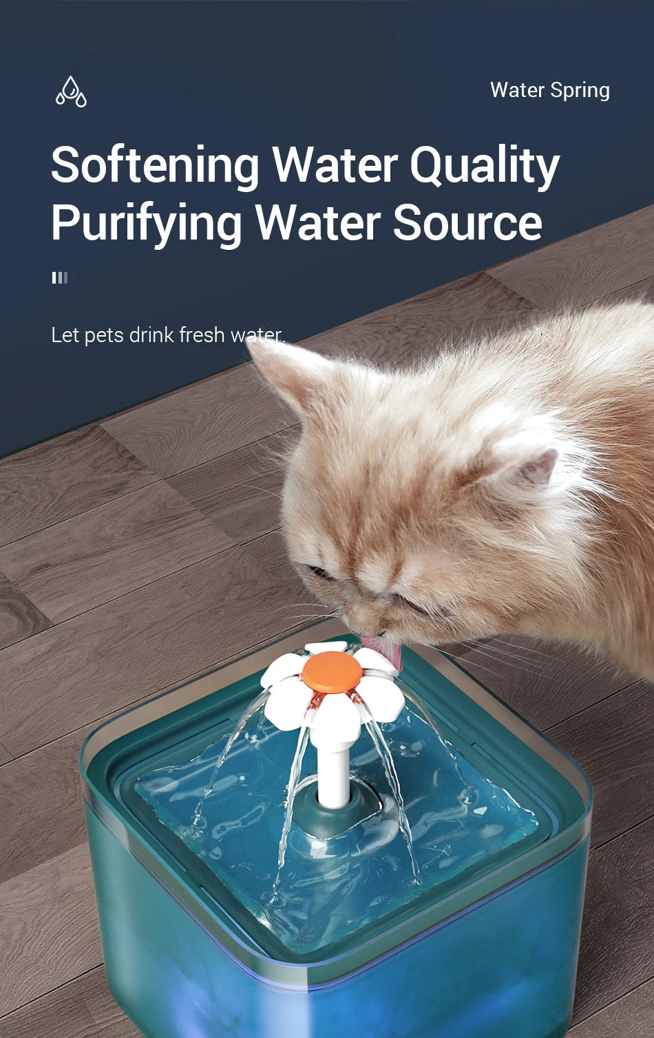 CowLost | cat-food-rojeco-led-cat-water-fountain-filter-automatic-dispenser |10