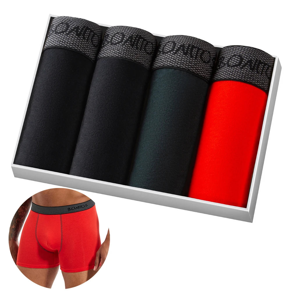 CowLost | activewear-pants-4pcs-mens-cotton-boxer-underpants |31