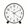 5 Inch Round Analog Quartz Alarm Clock Battery Powered for Bedroom Office Home