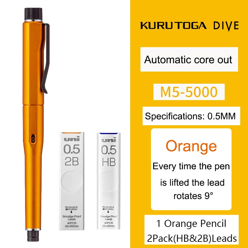 CowLost | product_id-uni-m5-5000-kurutoga-dive-0-5mm-hb-self-rotating-mechanical-pencil-black |18