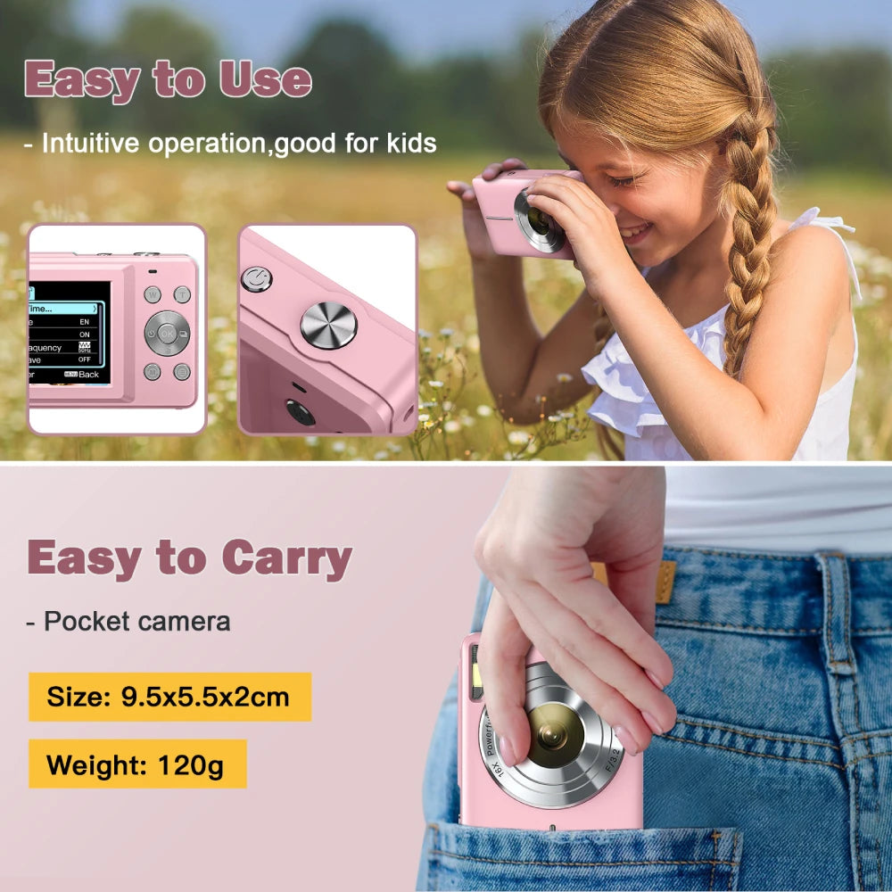 CowLost | 44mp-digital-camera-fhd-1080p-digital-camera-for-kids-with-32gb-sd-card |6