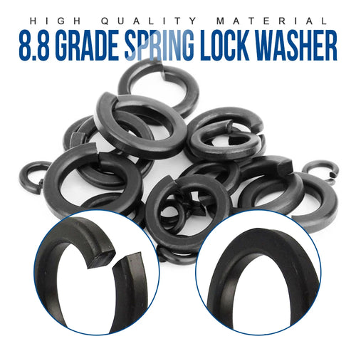 CowLost | 300-480pcs-lock-washers-set-stainless-steel-black-carbon-steel |2