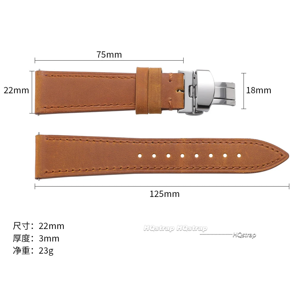 CowLost | bracelets-product_id-cowhide-leather-quick-release-watch-strap-for-seiko-omega-18-24mm-with-butterfly-buckle |7