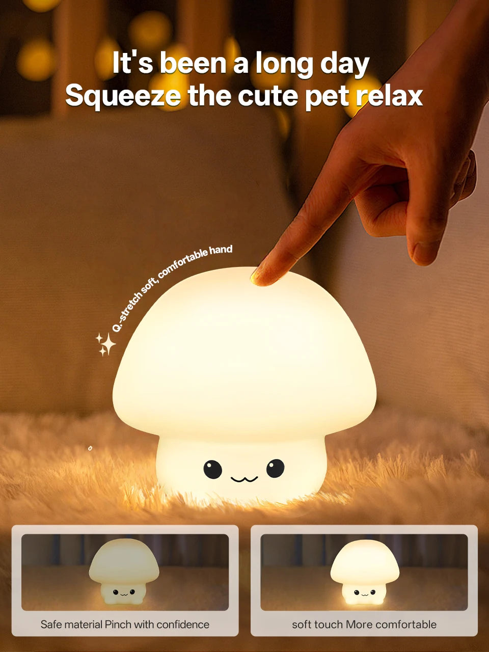 CowLost | product_id-pear-usb-rechargeable-7-color-dimmable-touch-silicone-pat-duck-night-light |13
