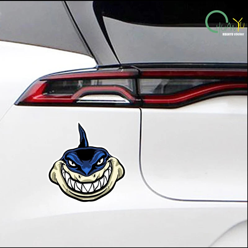 CowLost | waterproof-sun-protection-smiling-shark-cartoon-car-sticker |2