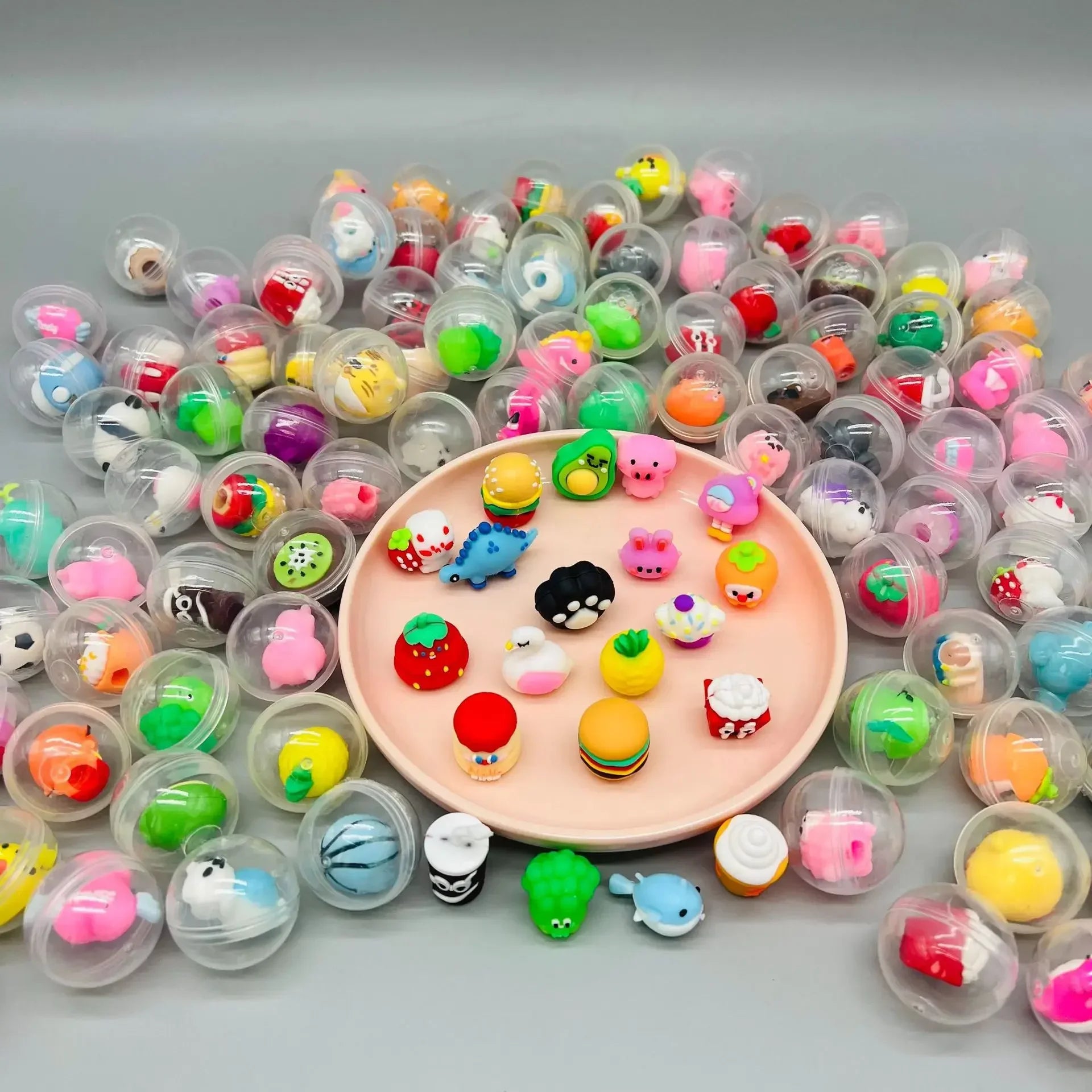 32mm Transparent Twisted Egg for Mini Claw Machine Toy Accessories Cute Plush Dolls Gift