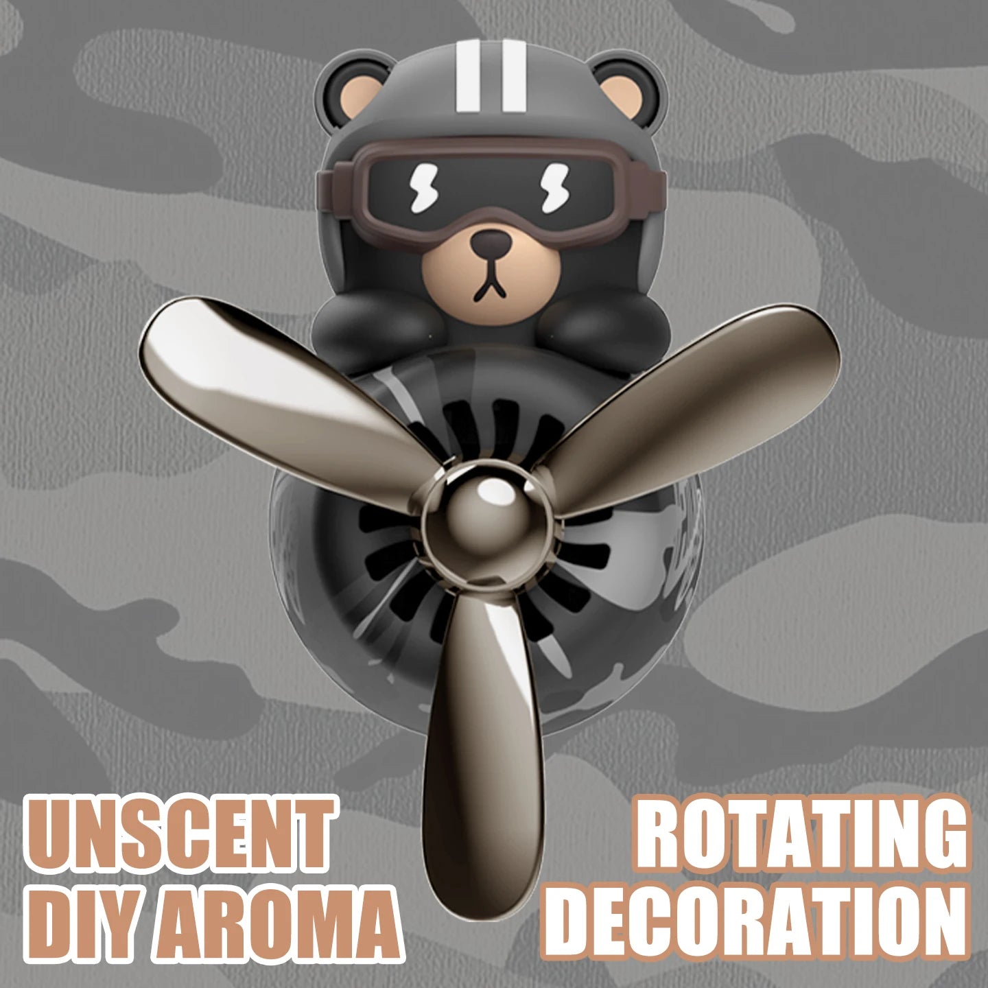 CowLost | product_id-unscented-diy-car-vent-diffuser-with-rotating-propeller-pilot-bear-ornament |2