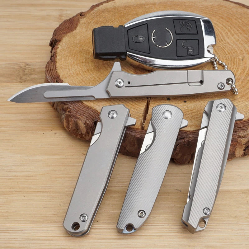 CowLost | tools-upgrade-titanium-alloy-folding-scalpel-with-replaceable-blades |10