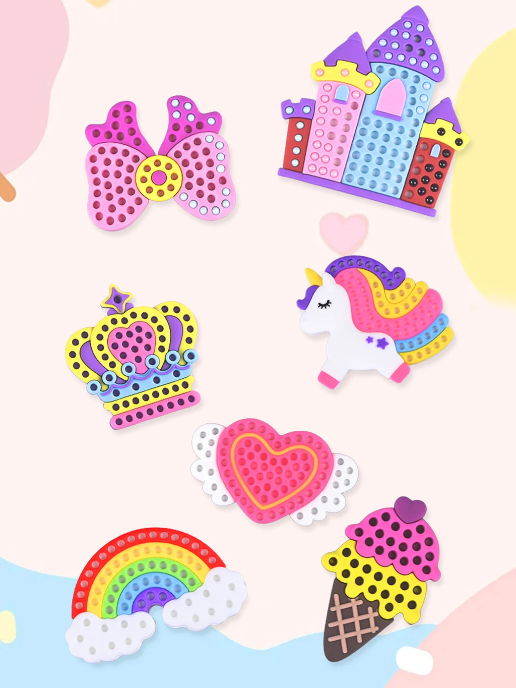 CowLost | product_id-diy-beads-pen-toy-set-handmade-creative-sticker-princess-rainbow-bow-girl-gift |8