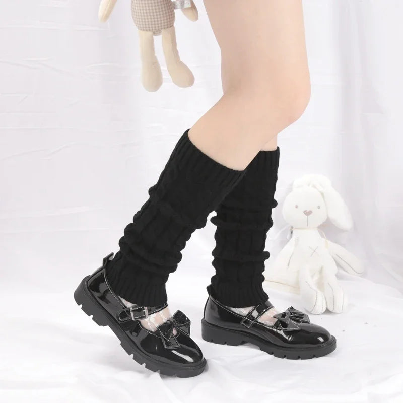 CowLost | activewear-pants-y2k-vintage-womens-long-knit-leg-warmers-socks |3