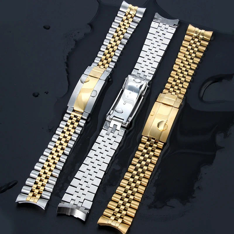 CowLost | product_id-20mm-stainless-steel-jubilee-curved-end-bracelet-for-rolex-watch-unisex |5